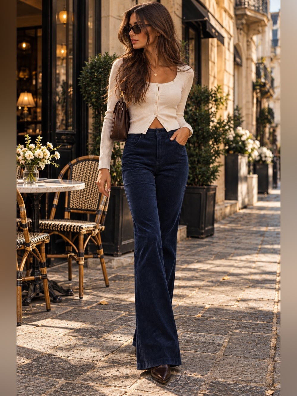 A.P.C. Rosemary Corduroy Flare Trousers quiet luxury old money heritage capsule